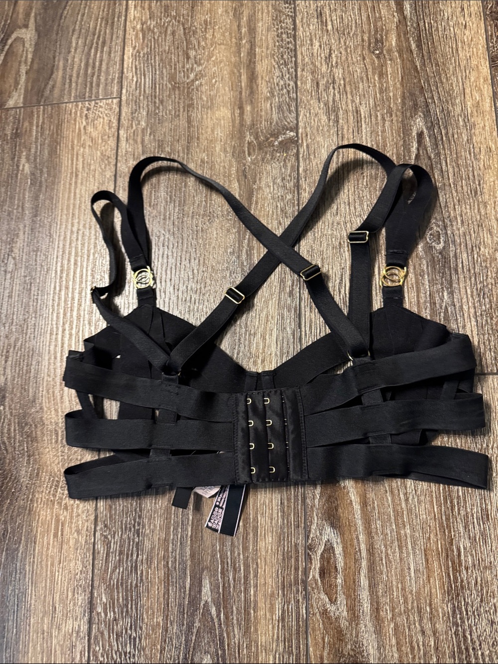 VS thick strap bra, cute side wide straps, adjustable back 34D